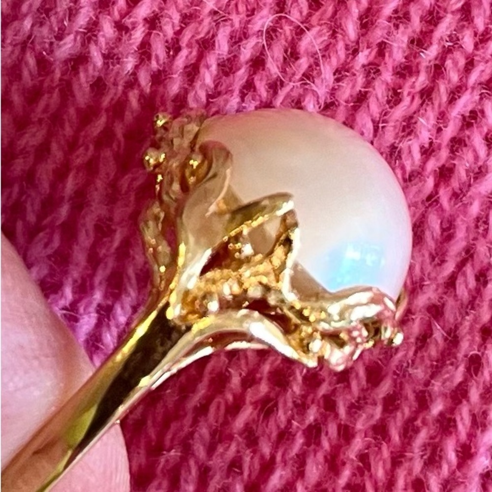 Vintage Mabe Pearl Estate Ring